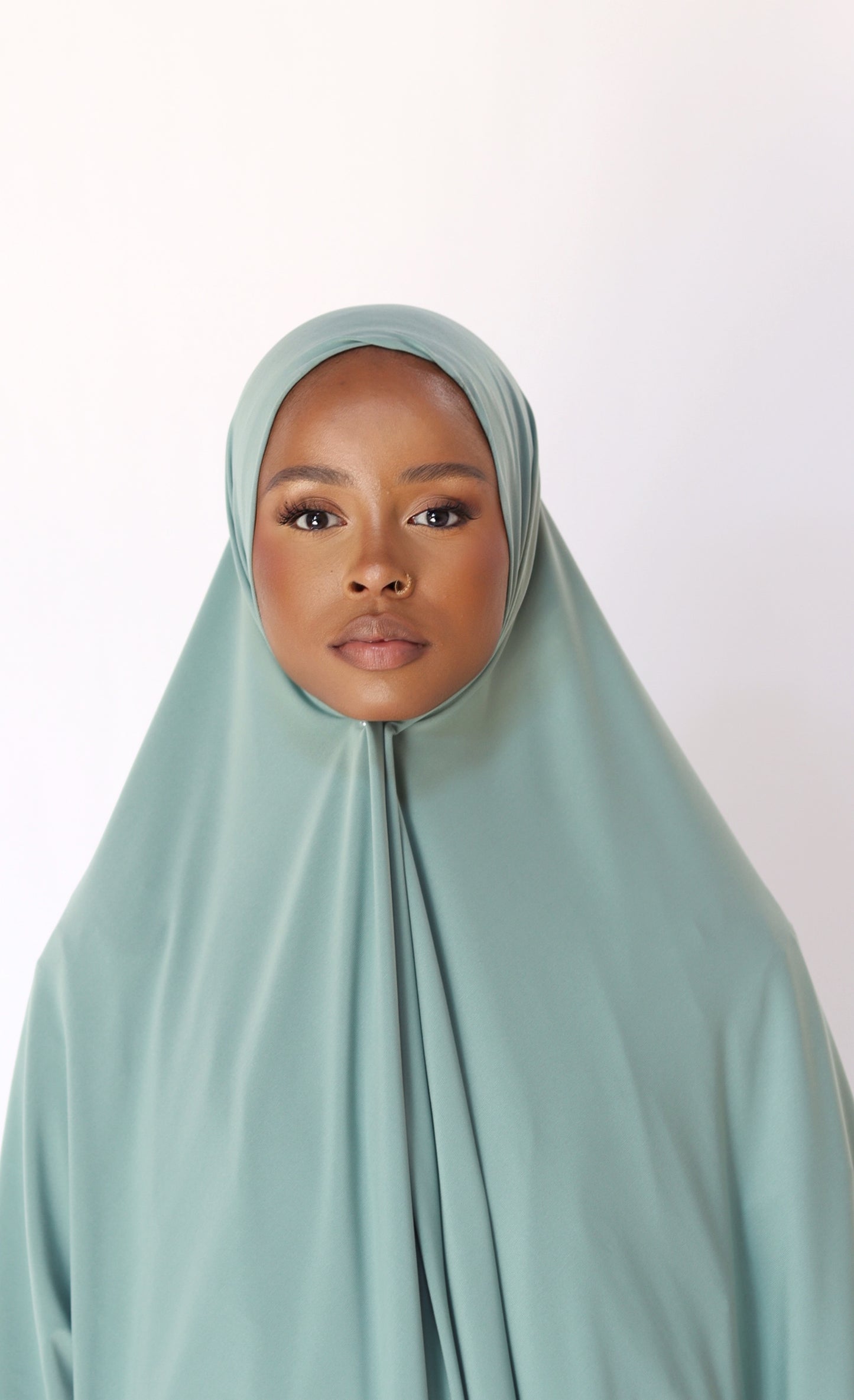 Hijab Carré – Jersey Premium Vert d'eau