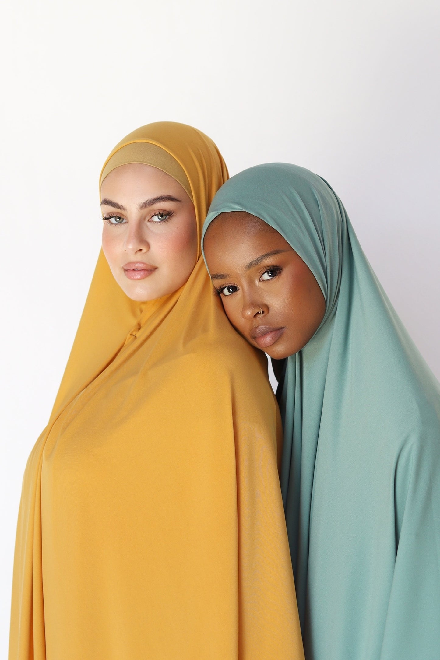 Hijab Carré – Jersey Premium Vert d'eau