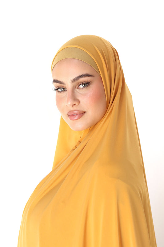 Hijab Carré – Jersey Premium Moutarde